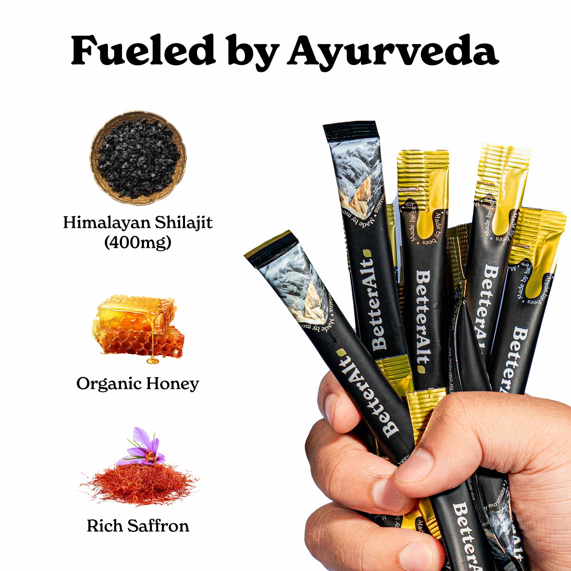 Gold+ Shilajit Honey Sticks